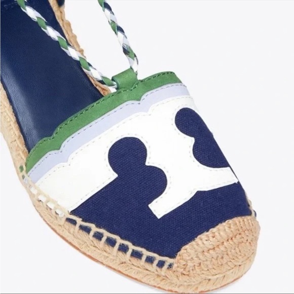 Tory Burch Laguna Espadrille Wedge Size 6 - Picture 2 of 9